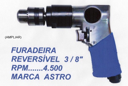 Furadeira  Reversível  de  3/8"  -  Marca  Astro